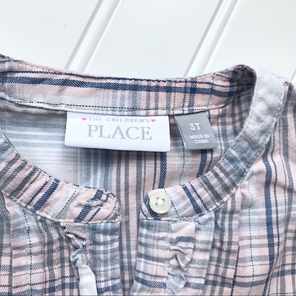 •The Children’s Place• plaid flannel tunic top - Picture 2 of 4